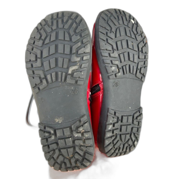 Gianfranco Ferre Red Leather Boots Size 26 US 8 Toddler Girls Children’s Winter - Picture 5 of 5